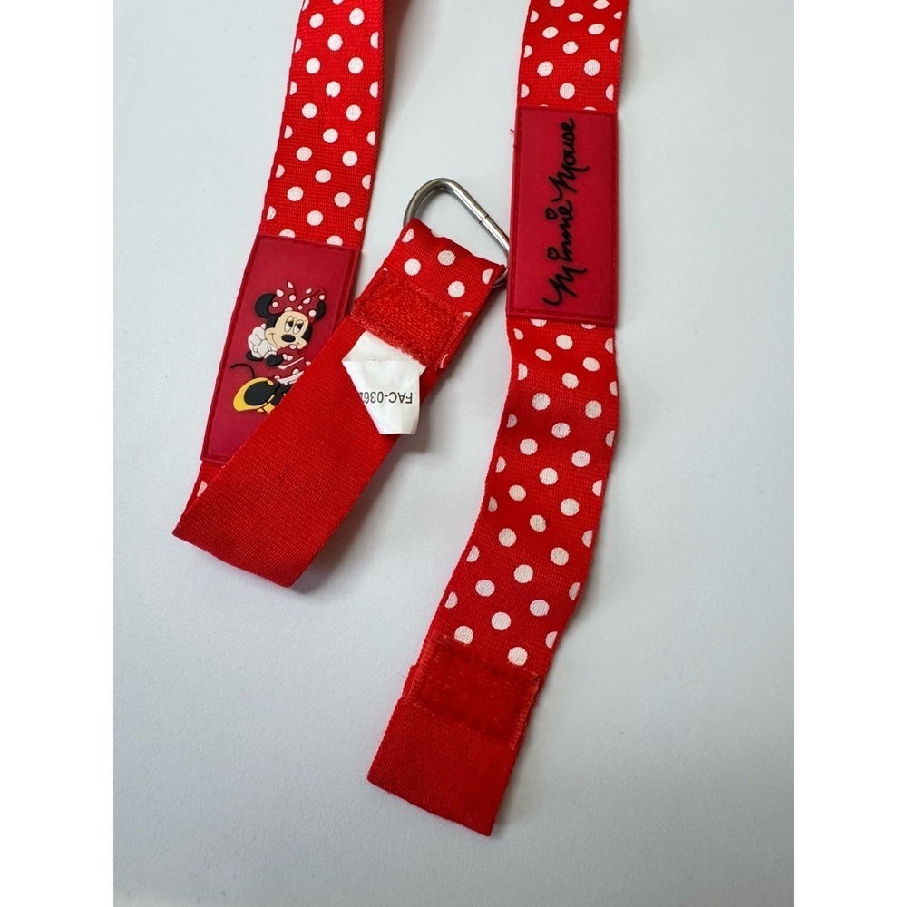 Disney World Minnie Mouse Lanyard Red & White Polkadot Pin Collecting - Picture 5 of 6